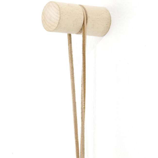 Round Dorm Hanging Shelf, Beige - Storage - 3