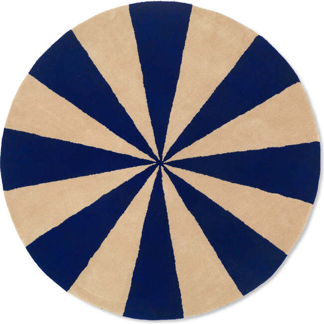 Arch Large Tufted Rug, Blue/Beige - Rugs - 1