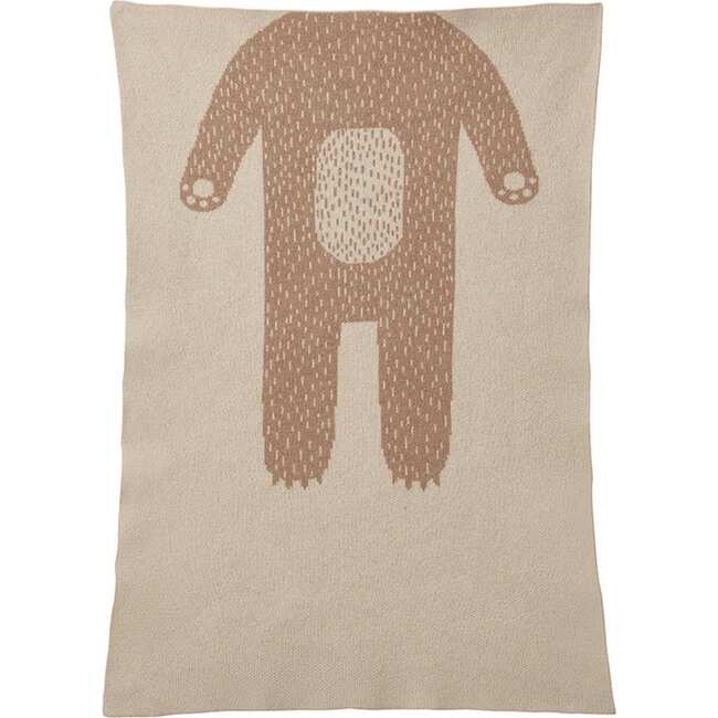 Bear Mini Blanket, Brown