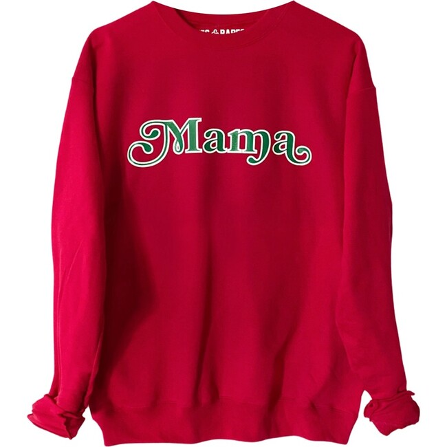 Women's Holiday Mama Graphic Sweatshirt, Red - Sweatshirts - 1