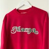 Women's Holiday Mama Graphic Sweatshirt, Red - Sweatshirts - 3