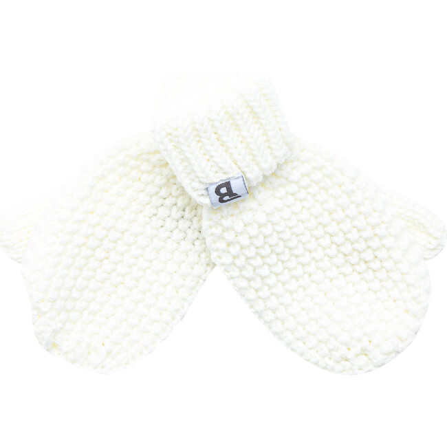 Baby Fingerless Gloves, Cream - Gloves - 1