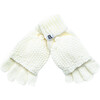 Kids Fingerless Gloves, Cream - Gloves - 1 - thumbnail