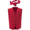 Solid Vest & Bowtie, Red - Suits & Separates - 1 - thumbnail