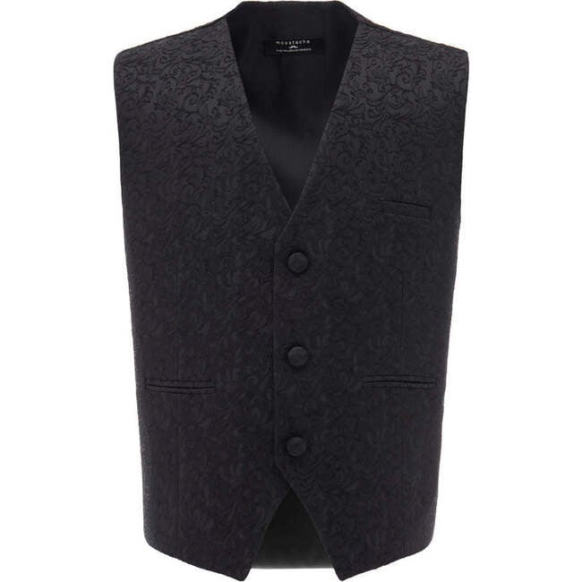 Paisley Print Vest & Bowtie, Black - Suits & Separates - 3