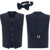 Solid Vest & Bowtie, Navy - Suits & Separates - 2 - thumbnail