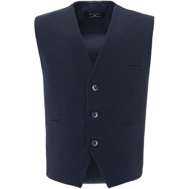 Solid Vest & Bowtie, Navy - Suits & Separates - 3