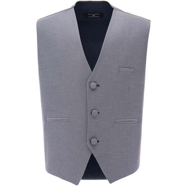 Micro Print Vest & Bowtie, Grey - Suits & Separates - 3