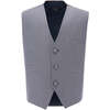 Micro Print Vest & Bowtie, Grey - Suits & Separates - 3 - thumbnail