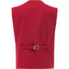 Solid Vest & Bowtie, Red - Suits & Separates - 4 - thumbnail