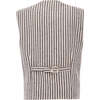 Striped Vest & Bowtie, Beige - Suits & Separates - 4 - thumbnail