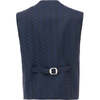 Geometric Print Vest & Bowtie, Navy - Suits & Separates - 4