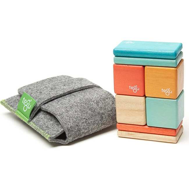 Sunset Blocks In Pocket Pouch, Multicolors
