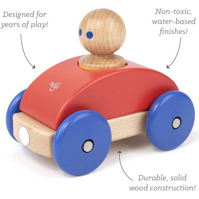 Magnetic Racing Car, Red - Transportation - 2