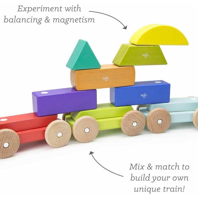 Magnetic Shape Train Multicolors Tegu Vehicles Trains Maisonette