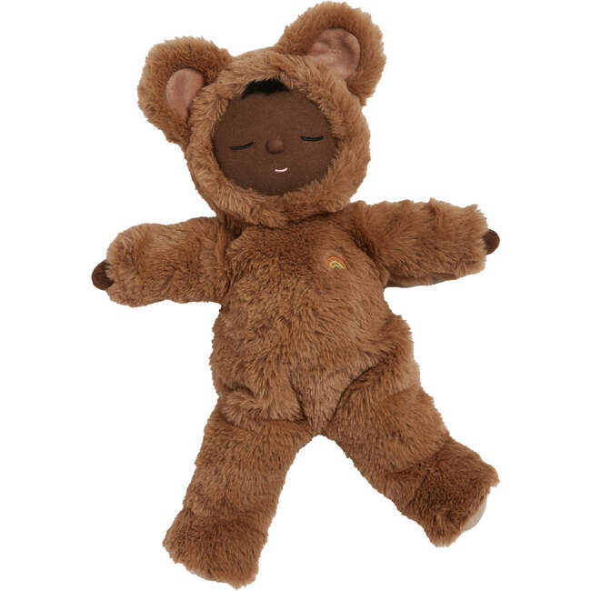 Mini Teddy Cozy Dozy Plush Toy, Brown - Soft Dolls - 2
