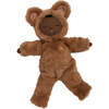 Mini Teddy Cozy Dozy Plush Toy, Brown - Soft Dolls - 2 - thumbnail