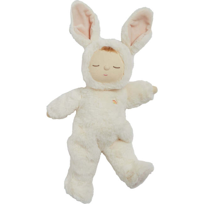 Bunny Moppet Cozy Dozy Plush Toy, White - Soft Dolls - 3