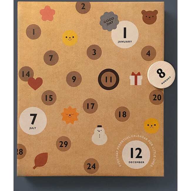 My Calendar Wooden Toy, Beige - Developmental Toys - 4