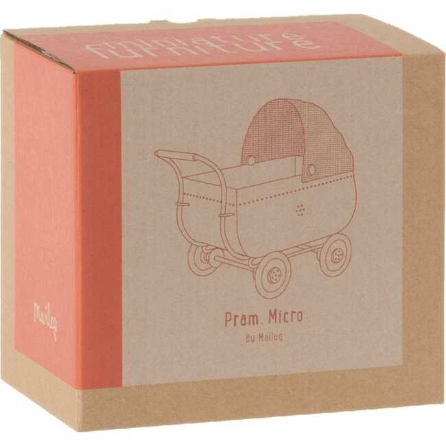 Coral Micro Pram, Pink/Beige - Doll Accessories - 4