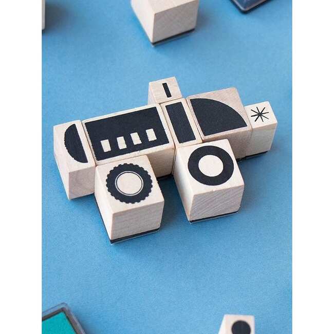 Create Your Own Vehicles Stamp Set, Multicolors - Arts & Crafts - 3