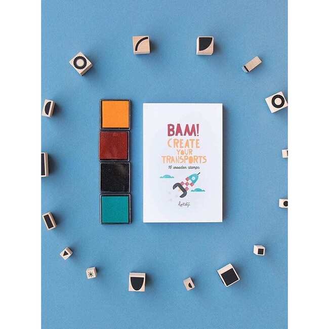 Create Your Own Vehicles Stamp Set, Multicolors - Arts & Crafts - 6