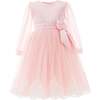 Encina Victorian Bow Dress, Pink - Dresses - 1 - thumbnail