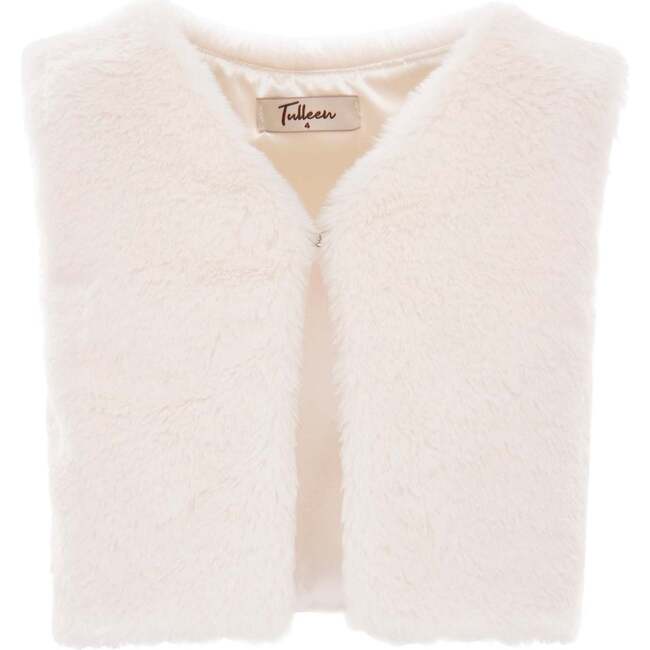 Faux Fur Vest, Cream