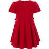 Harleigh Double Bow Pleated Dress, Red - Dresses - 2