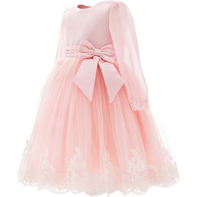 Encina Victorian Bow Dress, Pink - Dresses - 3