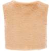 Faux Fur Vest, Beige - Vests - 2