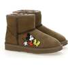 Mickey Faux Fur Boots, Brown - Boots - 1 - thumbnail