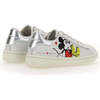 Mickey Silver Tab Sneakers, White - Sneakers - 2 - thumbnail