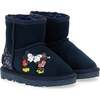 Mickey + Minnie Glitter Tab Winter Boots, Navy - Boots - 1 - thumbnail