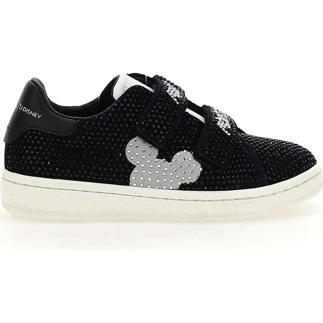 Mickey Gem Velcro Sneakers, Black
