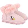 Mickey Faux Fur Boots, Pink - Boots - 1 - thumbnail