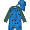 Surf Safari Flap Hat & LS Sunsuit Set - Two Pieces - 1 - thumbnail