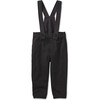 Windowpane Plaid Baby Overalls, Black - Rompers - 1 - thumbnail