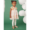 Tiered Tulle Baby Dress, Japanese Chin Pup Floral Pink - Dresses - 2