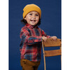Plaid Button Up Baby Shirt, Matsuri Plaid in Red - Shirts - 2