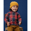 Plaid Button Up Baby Shirt, Matsuri Plaid in Red - Shirts - 4