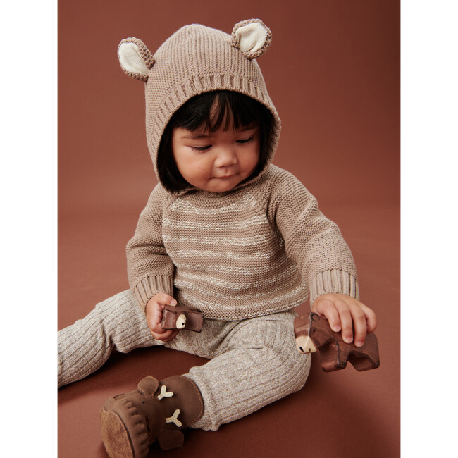 Marled Sweater Baby Leggings, Cafe - Leggings - 2