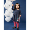 Long Sleeve Twirl Baby Dress, Indigo - Dresses - 3