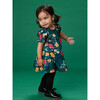 Puff Sleeve Baby Dress, Forest Floral in Green - Dresses - 3