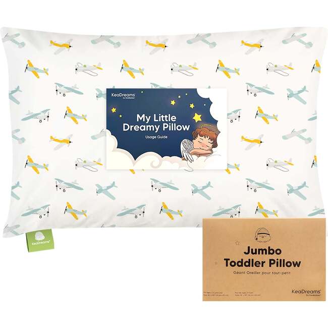 Jumbo Toddler Pillow with Pillowcase, Plane