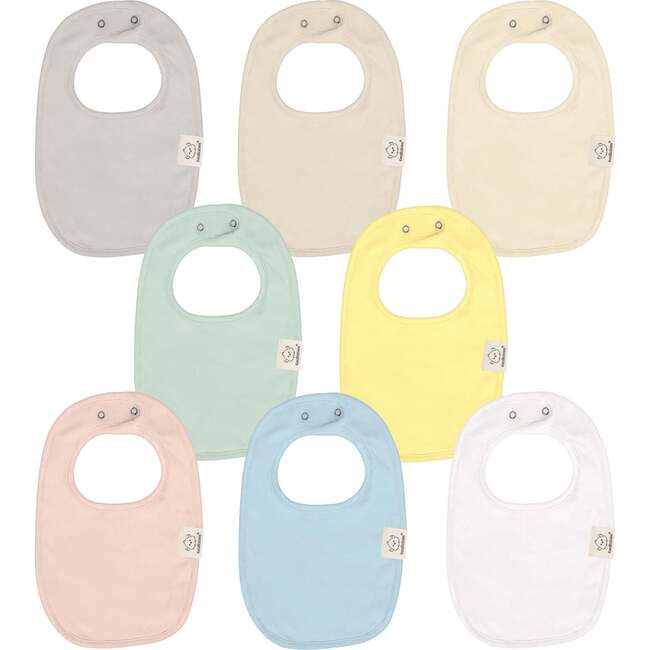 8-Pack Urban Drool Bibs Set for Baby Boys and Girls, Dawn