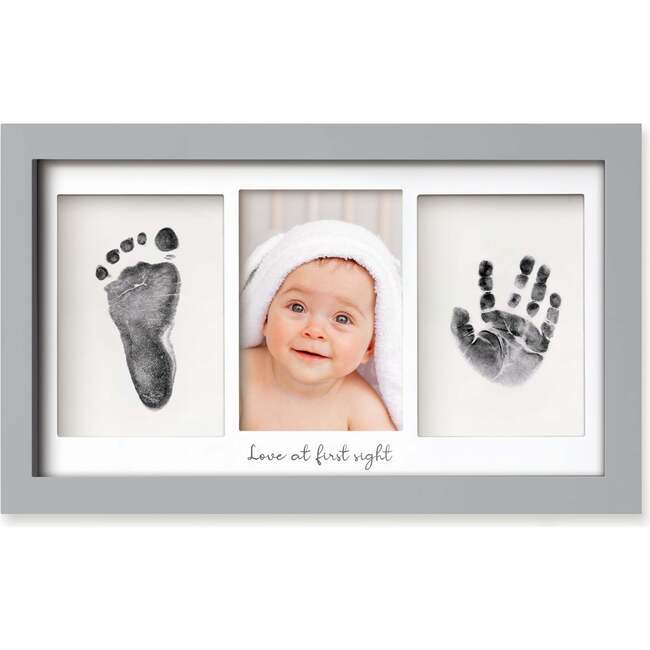 Clean Touch Inkless Hand & Footprint Duo Frame Kit, Cloud Gray