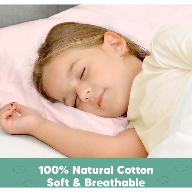 Printed Toddler Pillowcase, Mist Pink - Nursing Pillows - 3