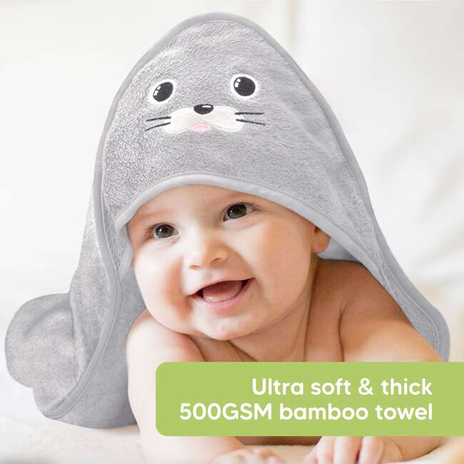 Bamboo Hooded Towel, Seal - Bath Towels - 2