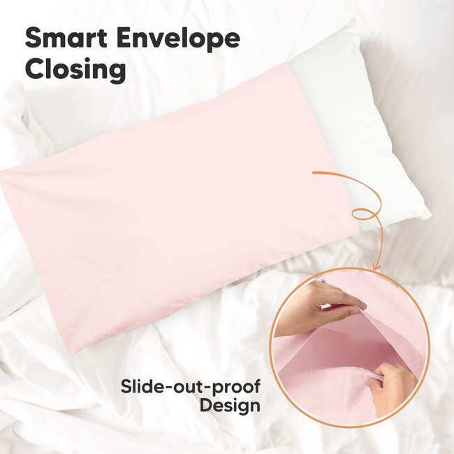 Printed Toddler Pillowcase, Mist Pink - Nursing Pillows - 4